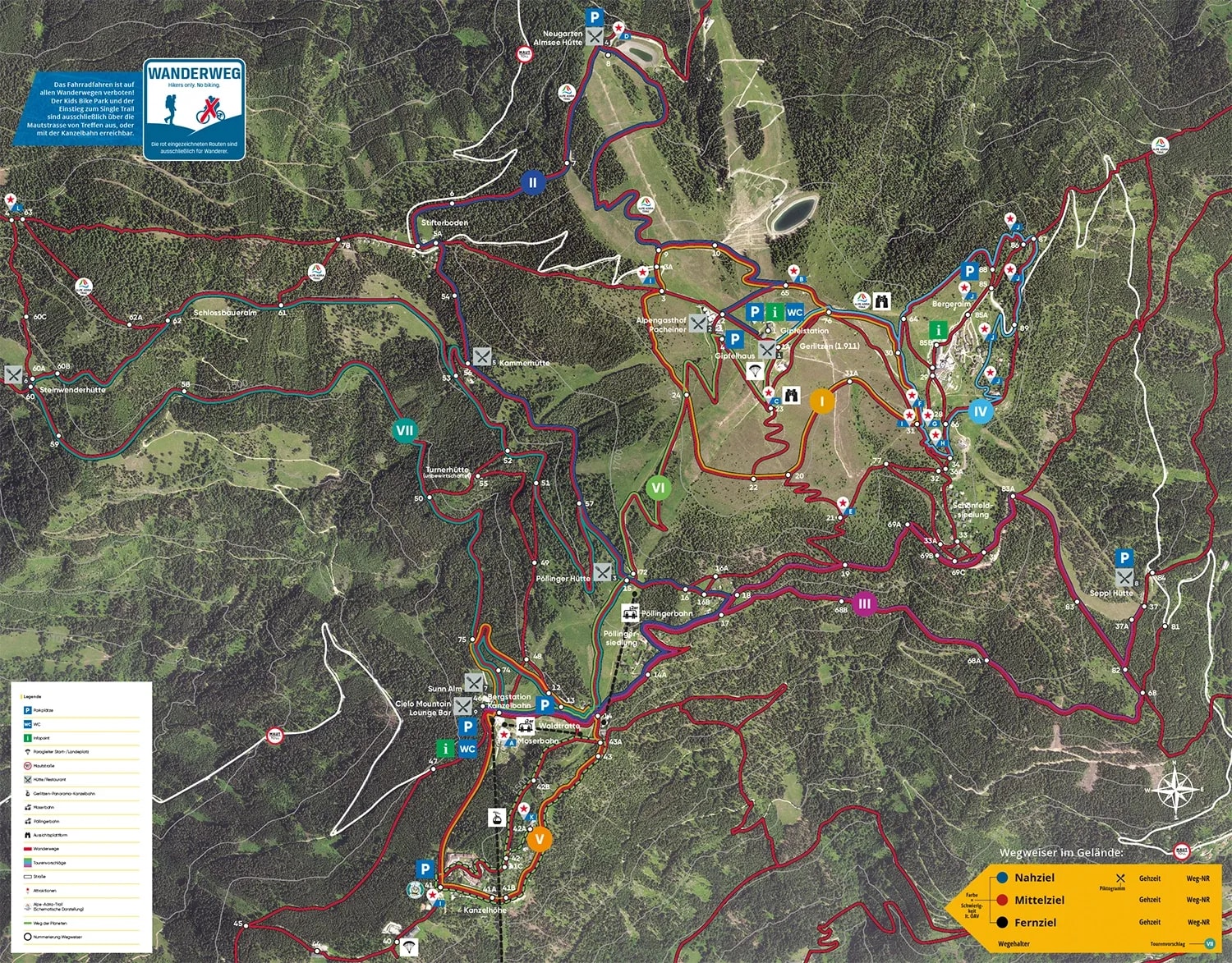 Wanderkarte Gerlitzen Alpe Sommer 2026